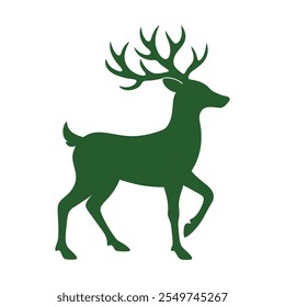 Reindeer, deer, christmas deer vector art on white background.