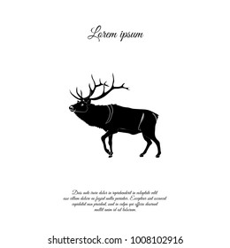 Reindeer, deer icon