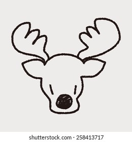reindeer doodle drawing