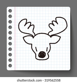 reindeer doodle drawing