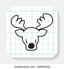 reindeer doodle drawing