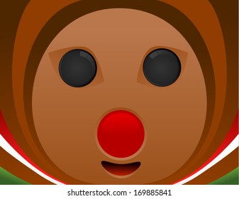 Reindeer face background. To see the other vector Christmas illustrations , please check Christmas collection.