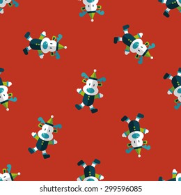 Reindeer flat icon, eps10 seamless pattern background