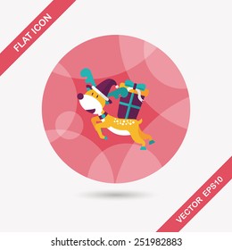 Reindeer flat icon with long shadow, eps10