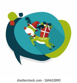 Reindeer flat icon with long shadow, eps10