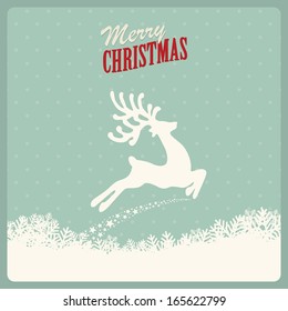 reindeer fly merry christmas
