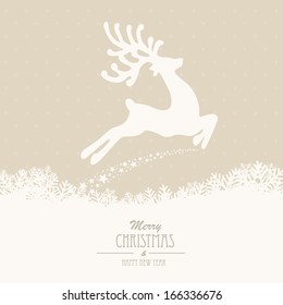 reindeer fly merry christmas