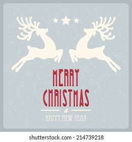 reindeer fly merry christmas