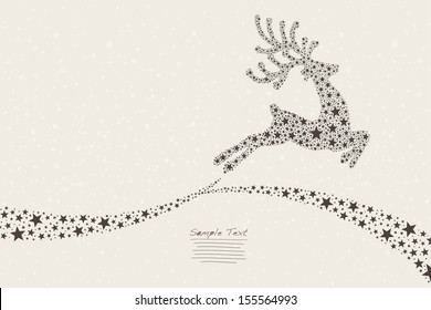 Reindeer Flying Stars