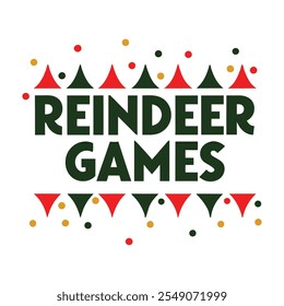 Ilustración de diseño de Vector de tipografía de Juegos de reno sobre fondo blanco
