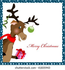  reindeer with gift box