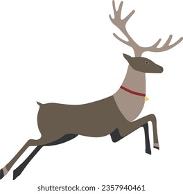 A reindeer with good style and fast legs