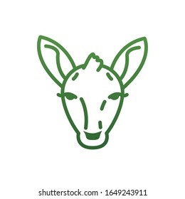 Reindeer gradient style icon design, Biodiversity life natural nature and adorable theme Vector illustration