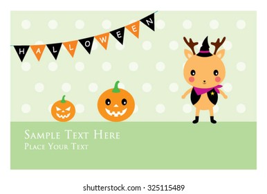 reindeer halloween greeting card