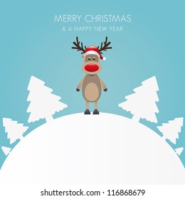 reindeer hat christmas tree white background world