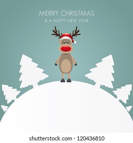 reindeer hat christmas tree white background world