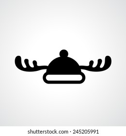reindeer hat icon vector