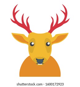 
Reindeer Head Vector icon which can be easily modified or edit
