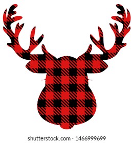 Reindeer Head Vector Pattern Graphic Design