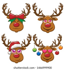 reindeer head vector pattern graphic design