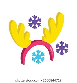 Reindeer Headband Vector style icon. Eps 10 file