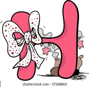 reindeer hides behind the letter h