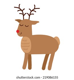 Reindeer. Holiday vector illustration