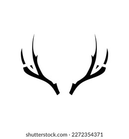 reindeer horn animal glyph icon vector. reindeer horn animal sign. isolated symbol illustration