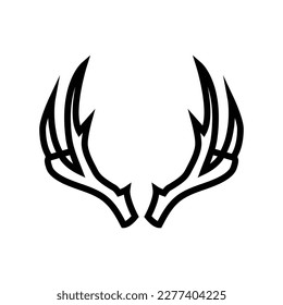 reindeer horn animal line icon vector. reindeer horn animal sign. isolated contour symbol black illustration