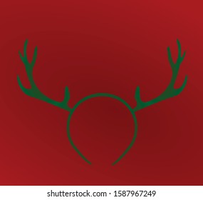 Reindeer horns head band. vector illustration