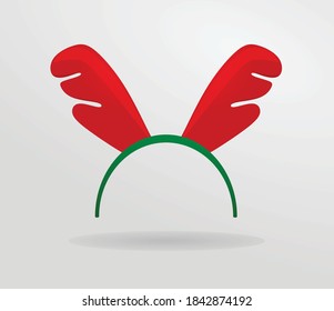 Reindeer horns head band. vector illustration