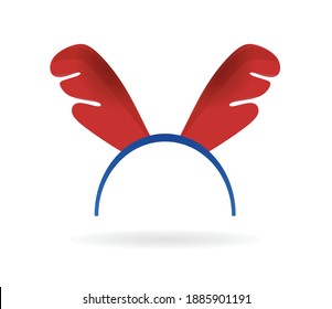 Reindeer horns head band. vector illustration