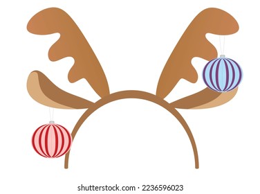 Reindeer horns head band. vector illustration
