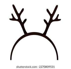 Reindeer horns head band. vector illustration