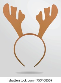 Reindeer horns head band. vector illustration