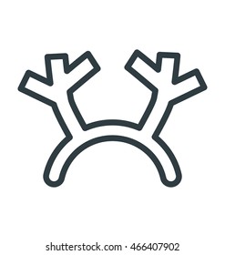 Reindeer Horns Vector Icon