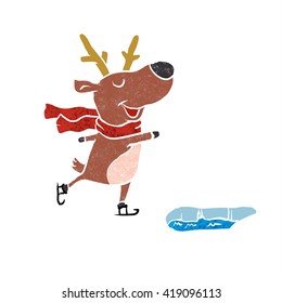 Reindeer ice skate