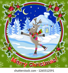 reindeer ice skating