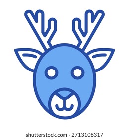 Rentier-Symbol - Blaue Vektorgrafik