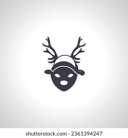 reindeer icon. christmas deer isolated icon on white background
