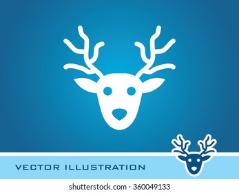 Reindeer icon. Eps-10.