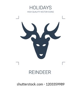 reindeer icon. high quality filled reindeer icon on white background. from holidays collection flat trendy vector reindeer symbol. use for web and mobile