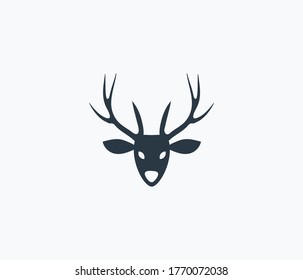 Reindeer icon isolated on clean background. Reindeer icon concept drawing icon in modern style. Vector illustration for your web mobile logo app UI design.