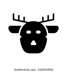 Reindeer icon isolated on white background