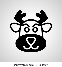 reindeer icon. isolated sign