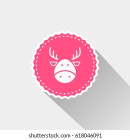 reindeer icon with long shadow