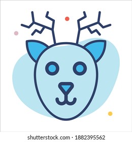 reindeer  icon, modern style Christmas and New Year line icon, Isolated winter holiday symbols