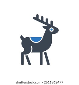 Reindeer Icon On White Background