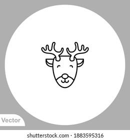 Reindeer icon sign vector,Symbol, logo illustration for web and mobile