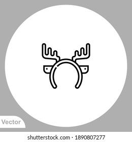 Reindeer icon sign vector,Symbol, logo illustration for web and mobile